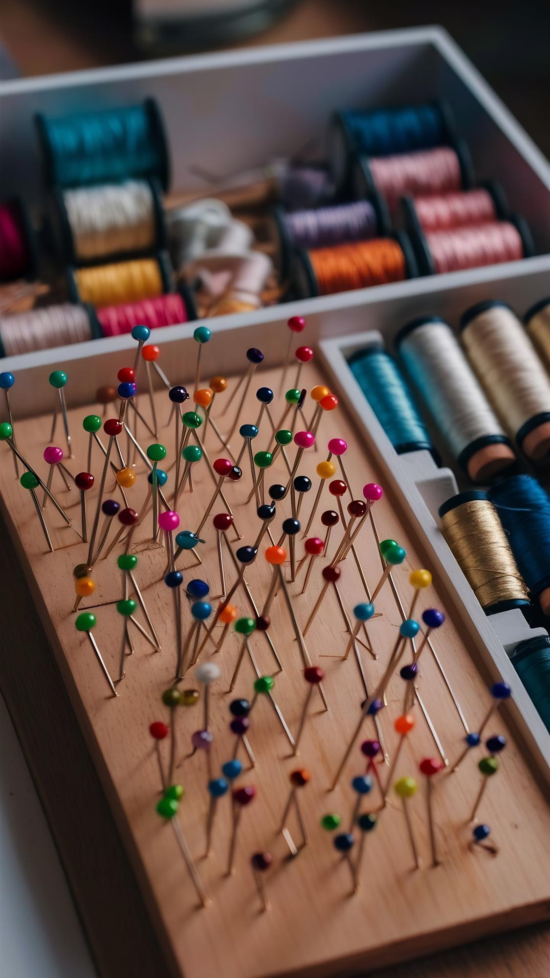 selection of embroidered samples laid out